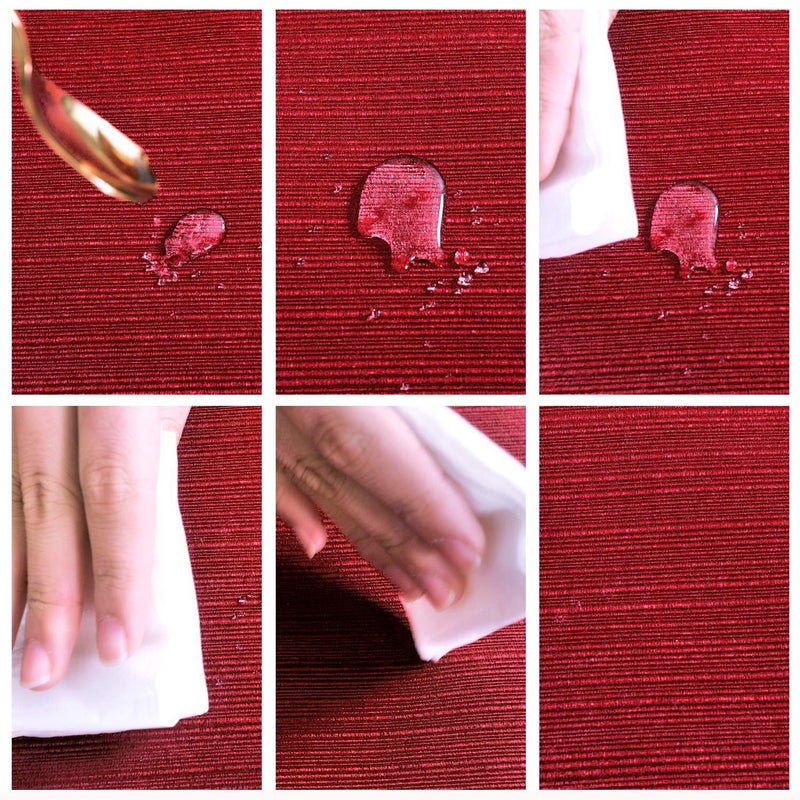 JUCFHY Christmas Luxury Stripe Fabric Table Cloths, Heavy Weight 100% Polyester Tablecloths Washable, No Iron, Water Resistance Soil Resistant Holiday Table Cover for Dining,60 Inch x 84 Inch Oblong,Burgundy - Image 3